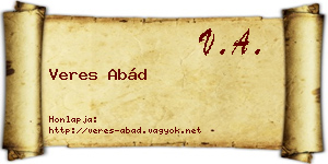 Veres Abád névjegykártya
