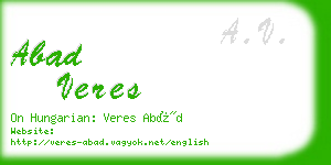 abad veres business card